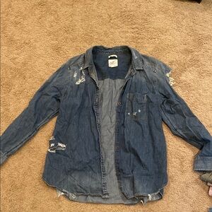 AE Distressed Denim Shirt